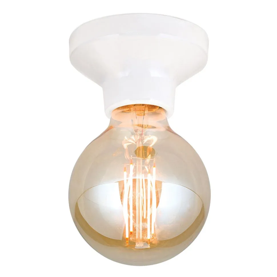 Frost loftlampe af keramik, hvid