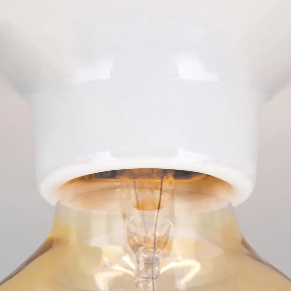 Frost loftlampe af keramik, hvid