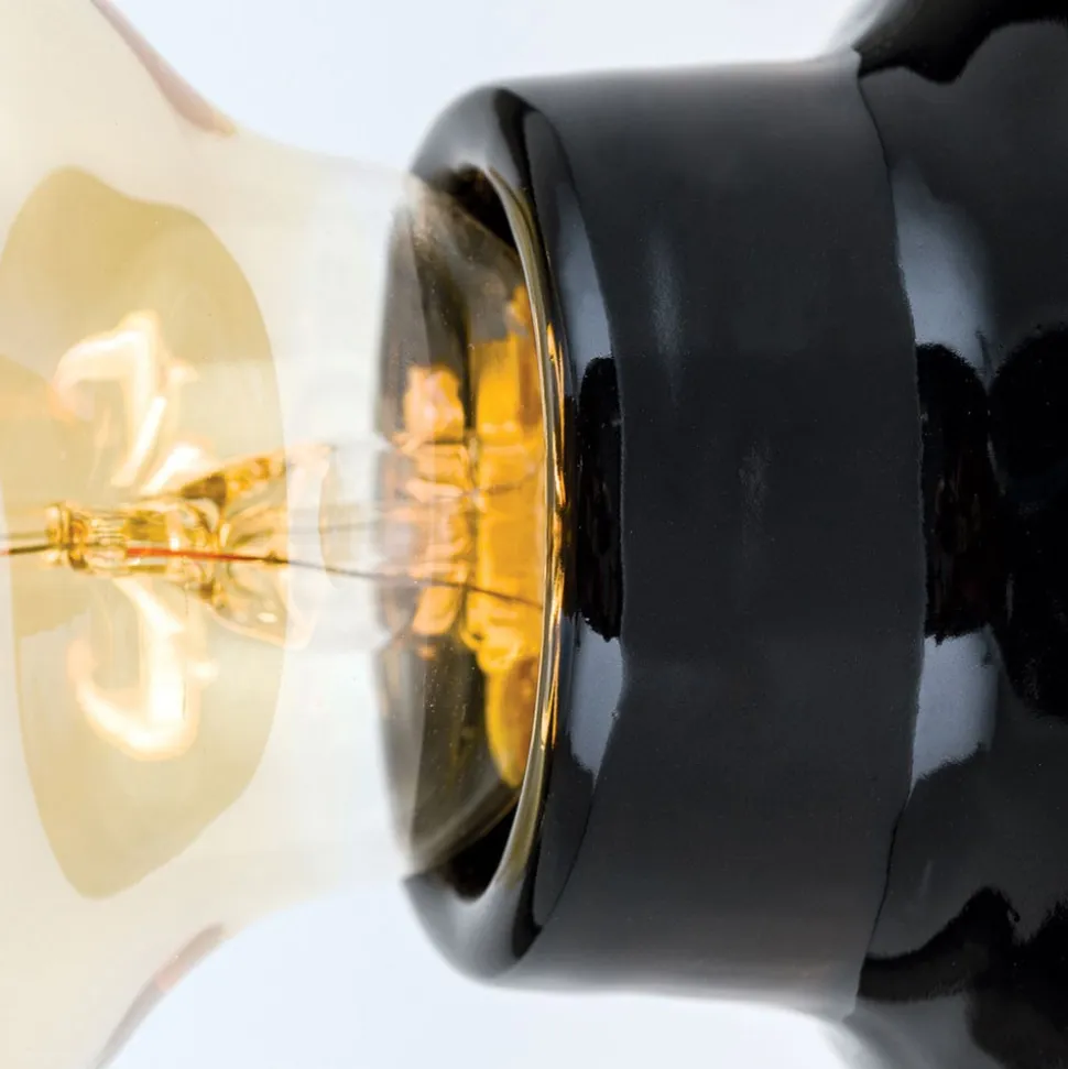 Frost loftlampe af keramik, sort