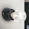 Frost væglampe af keramik, sort
