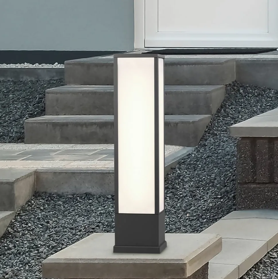Fuerte LED-sokkellampe, antracit, aluminium, IP54
