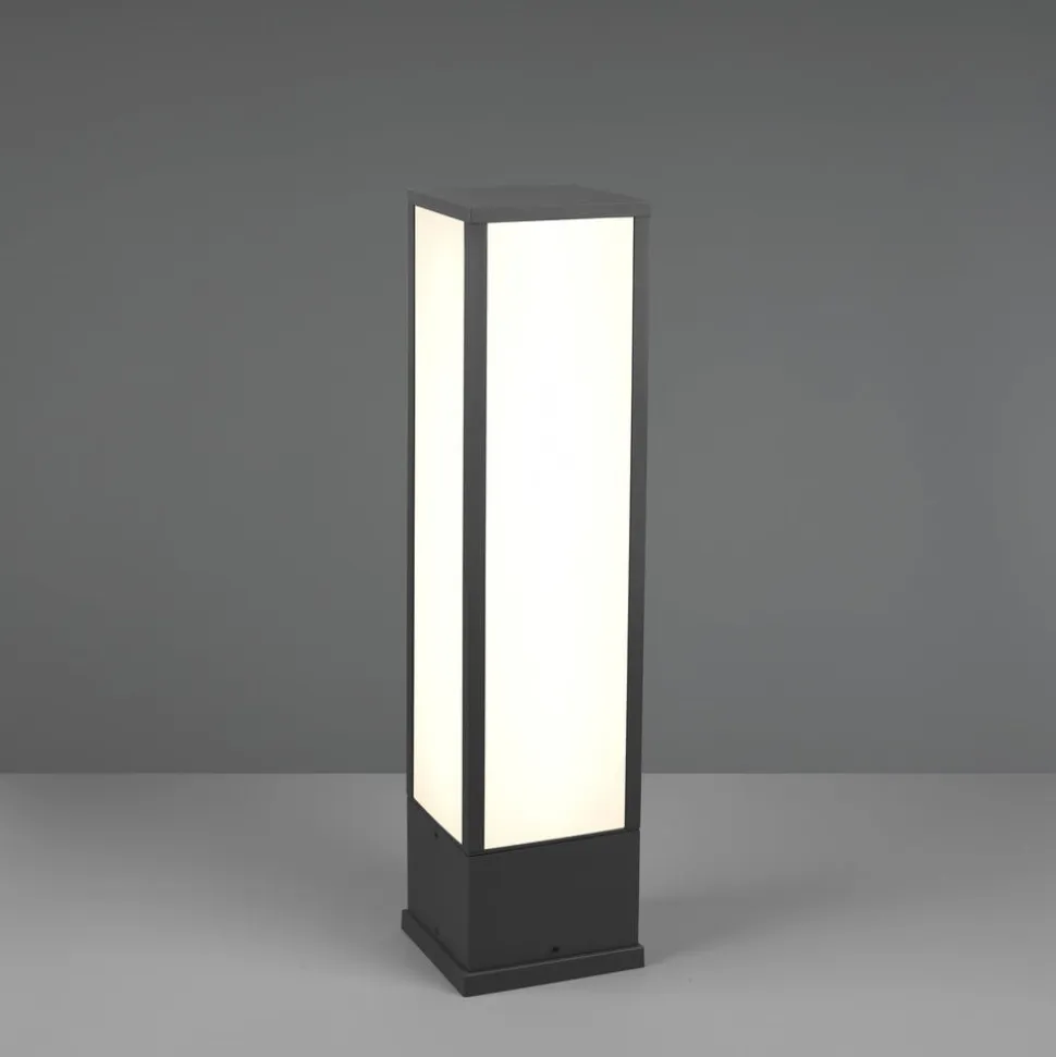 Fuerte LED-sokkellampe, antracit, aluminium, IP54