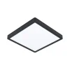 Fueva 5 LED-loftlampe IP44 840 sort 28,5x28,5
