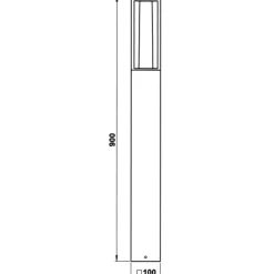 Gadebelysning 285 i sort