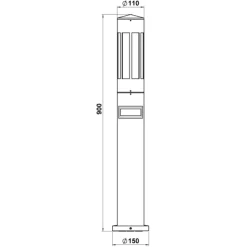Gadebelysning 256 S med sensor