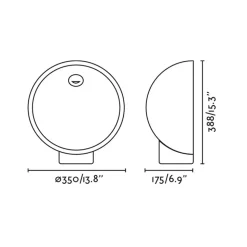 Gaia LED-sokkellampe, grå, beton, højde 38,8 cm