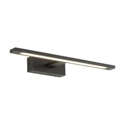 Gallery LED-væglampe, sort, metalbredde 41,5 cm IP44