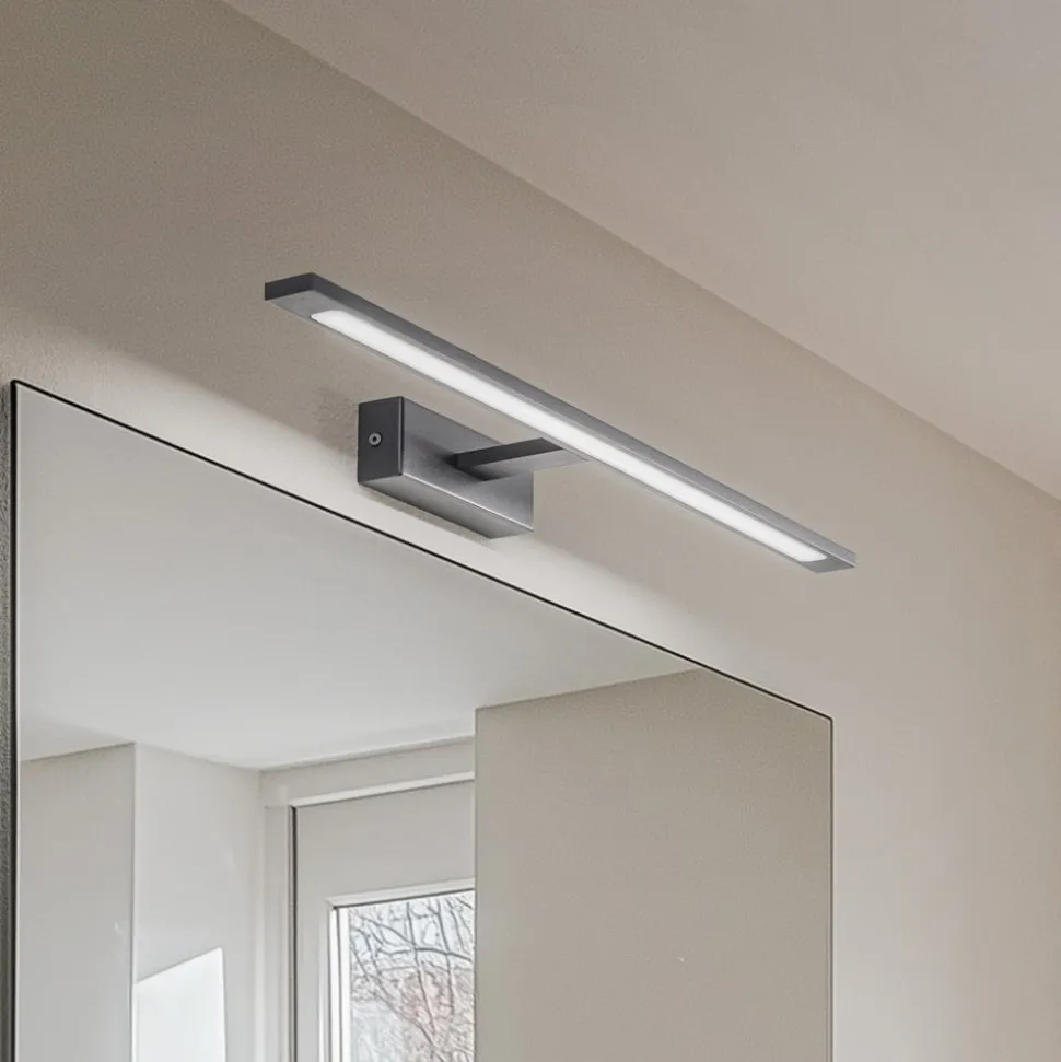 Gallery LED-væglampe, sort, metal, bredde 62 cm, IP44