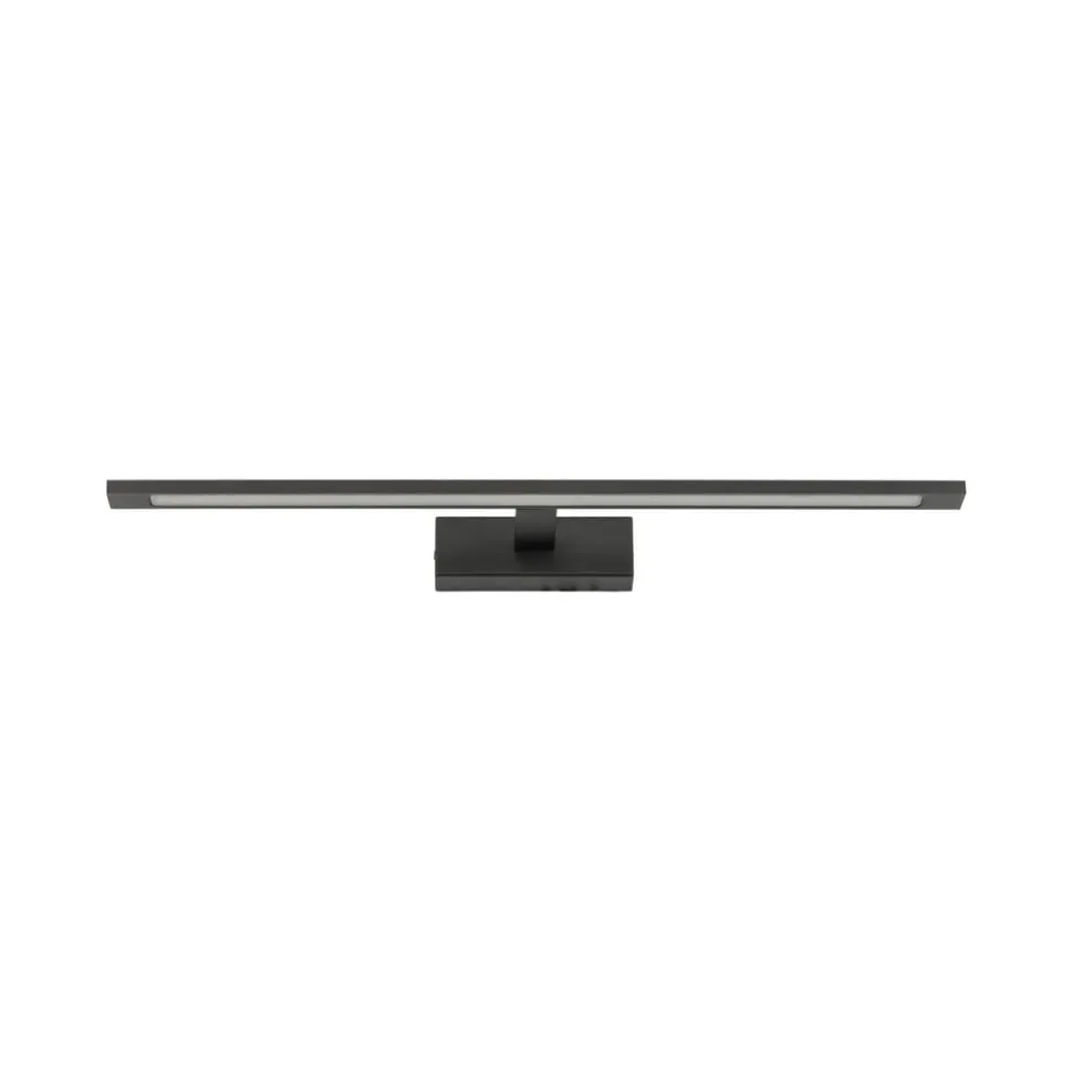Gallery LED-væglampe, sort, metal, bredde 62 cm, IP44