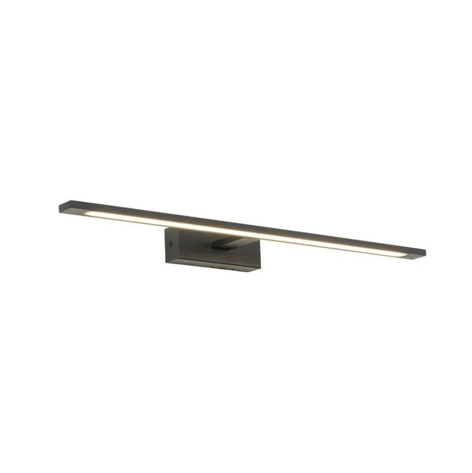 Gallery LED-væglampe, sort, metal, bredde 62 cm, IP44