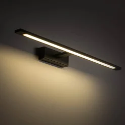 Gallery LED-væglampe, sort, metal, bredde 62 cm, IP44