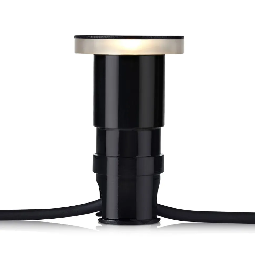 Garden 24 Decklight sort 3W sideværts Ø6cm