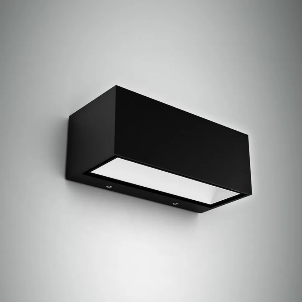 Gemini udendørs LED-væglampe, 22 cm, 4.000K, antracit