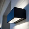 Gemini udendørs LED-væglampe, 22 cm, 3.000 K, sort