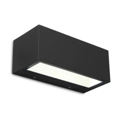 Gemini udendørs LED-væglampe, 22 cm, 3.000 K, sort