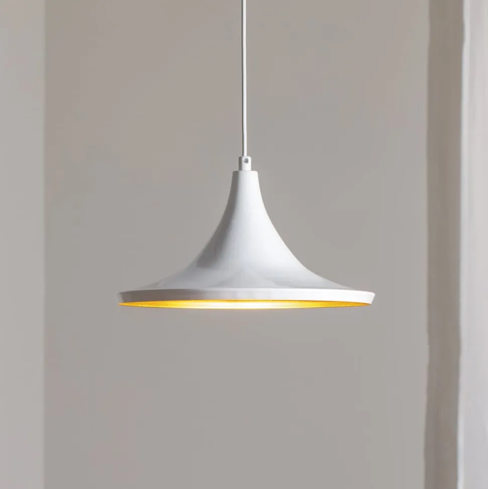 Genisy hængelampe, hvid, Ø 31 cm, metal, E27