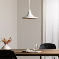 Genisy hængelampe, hvid, Ø 31 cm, metal, E27