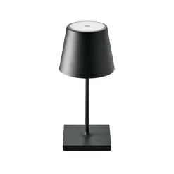 Genopladelig LED-bordlampe Nuindie mini, USB-C, sort, IP54, dæmpbar.