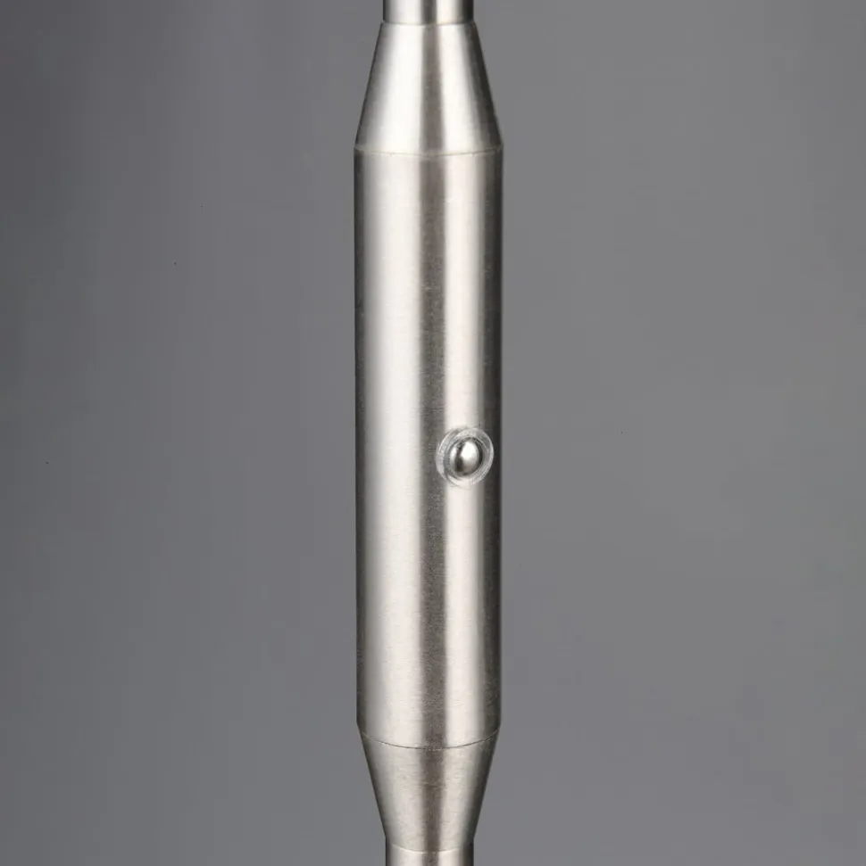 Genopladelig LED-gulvlampe Moreno, mat nikkel, CCT, dæmpbar