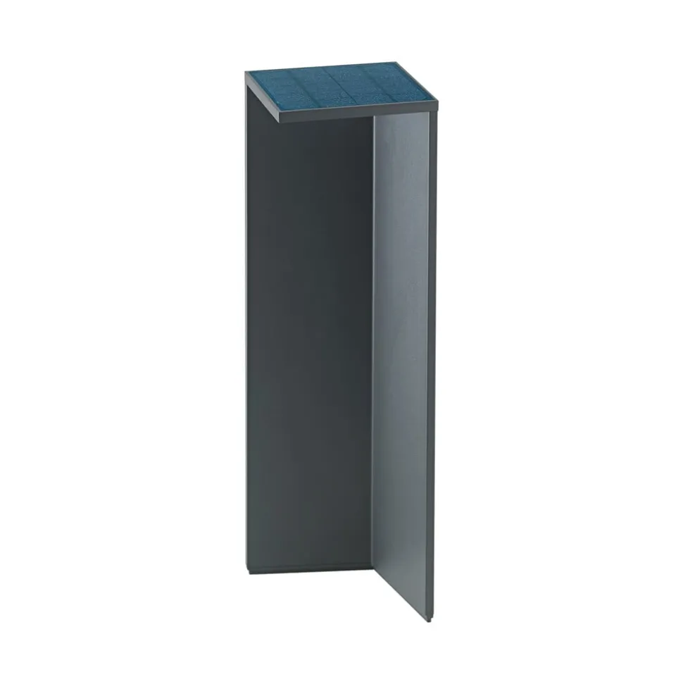 Genopladelig LED-solcellelampe Nusolar antracit, højde 50 cm