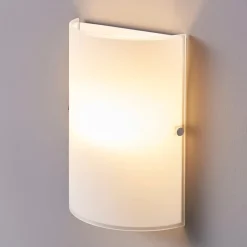Giulia simpel væglampe i frostet glas