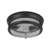 Glasgow loftslampe med glasskærm, IP44 sort