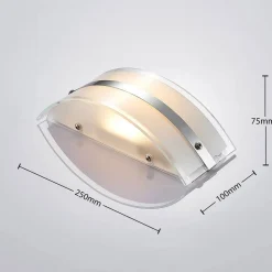 Glas-væglampe Zinka med LED, 25 cm