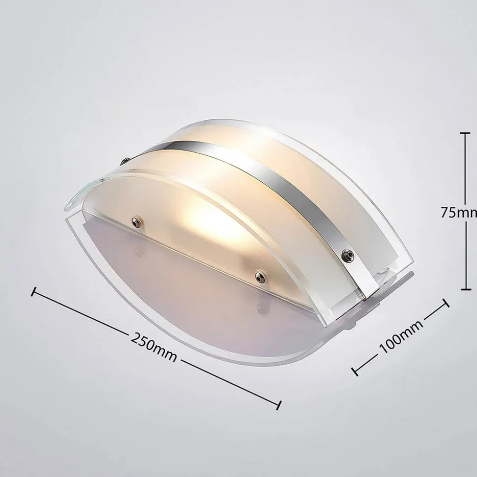 Glas-væglampe Zinka med LED, 25 cm