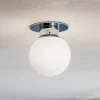 GLOBE klassisk kugle-loftlampe, krom