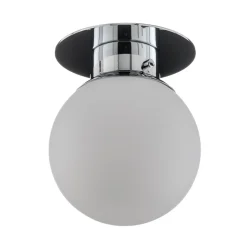 GLOBE klassisk kugle-loftlampe, krom