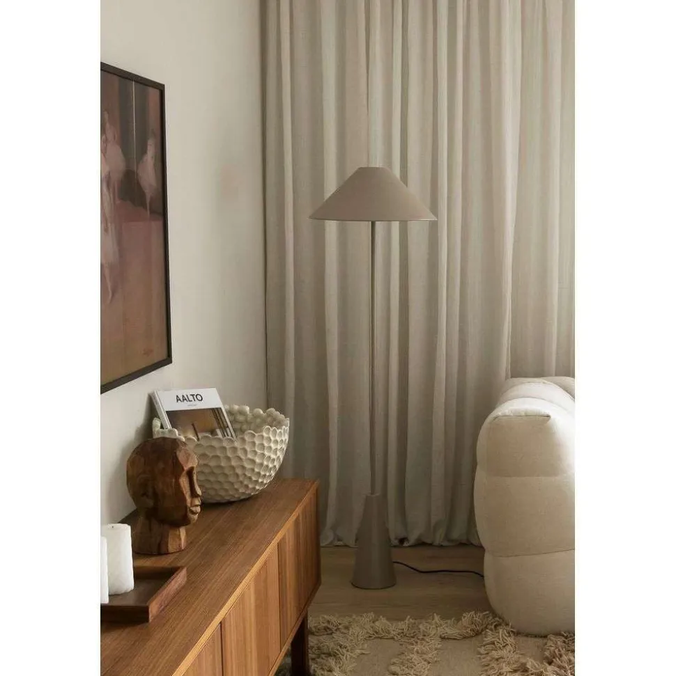 Globen Lighting Gulvlampe Cannes, beige, højde 140 cm