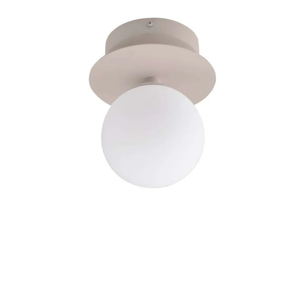 Globen Lighting væglampe ART DECO, beige/hvid Ø 16 cm IP44