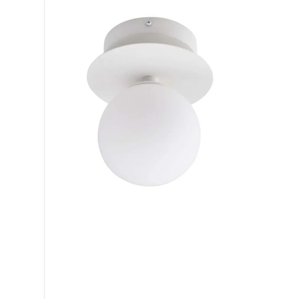 Globen Lighting væglampe ART DECO, hvid/hvid, Ø 16 cm, IP44