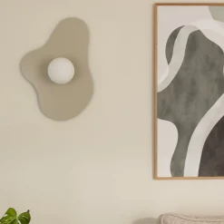 Globen Lighting væglampe ILLUSION, beige, glas, 60 cm