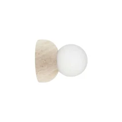 Globen Lighting væglampe Torrano, beige, Ø 13 cm IP44