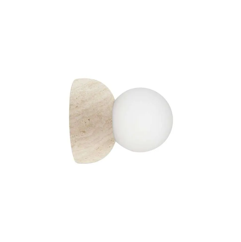 Globen Lighting væglampe Torrano, beige, Ø 13 cm IP44