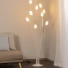 Gloriosa gulvlampe, creme, glas, 9 lyskilder