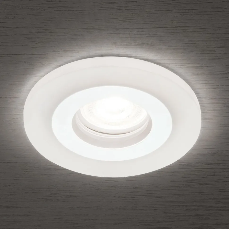 Glow indbygningsspot, hvid, metal, Ø 11 cm, GU10