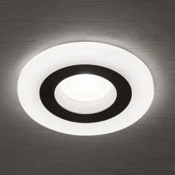 Glow indbygningsspot, sort, metal, Ø 11 cm, GU10