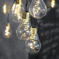 Glow LED-lyskæde, glas, klar