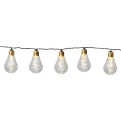 Glow LED-lyskæde, glas, klar