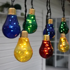 Glow LED-lyskæde med 10 kulørte lyskilder
