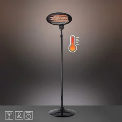 Glow varmespotstander, IP34, 650 W/1350 W/1500 W