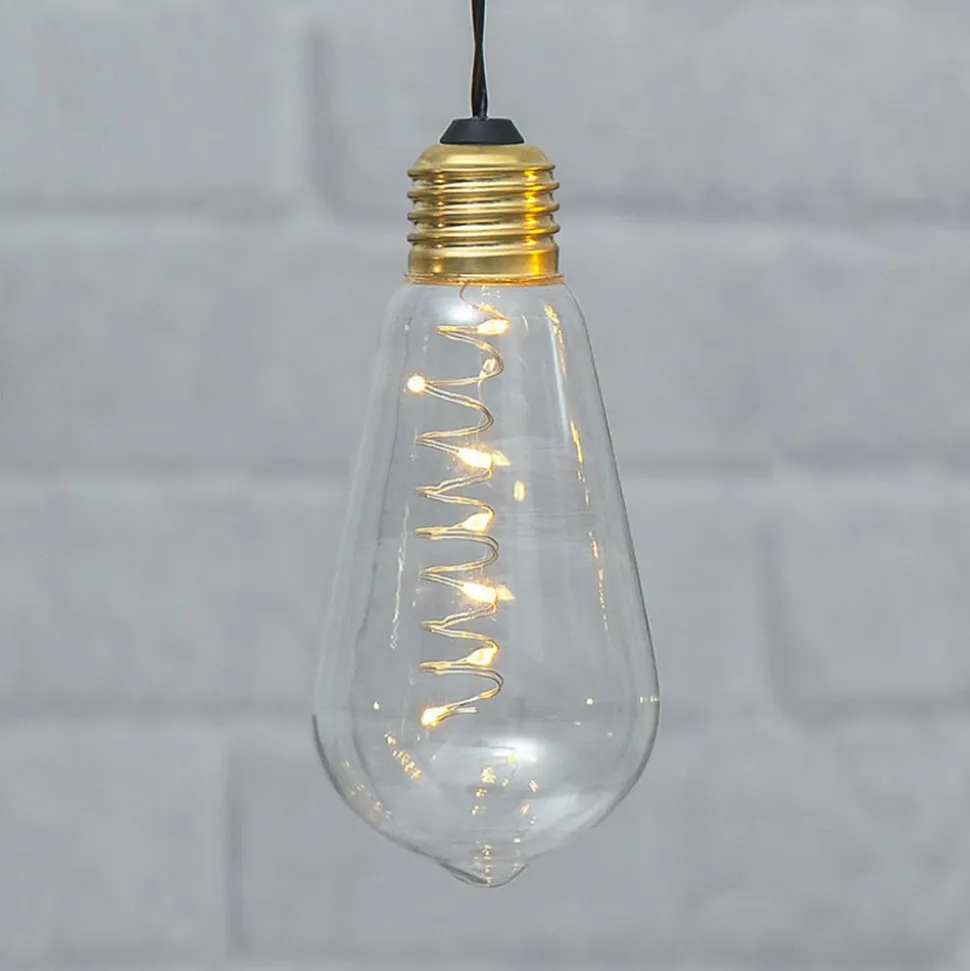 Glow vintage LED-dekolampe med timer, klar