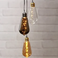 Glow vintage LED-dekolampe med timer, klar