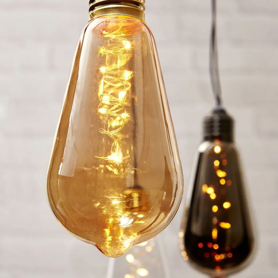 Glow vintage LED-dekolampe med timer, klar