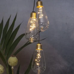 Glow vintage LED-dekolampe med timer, klar