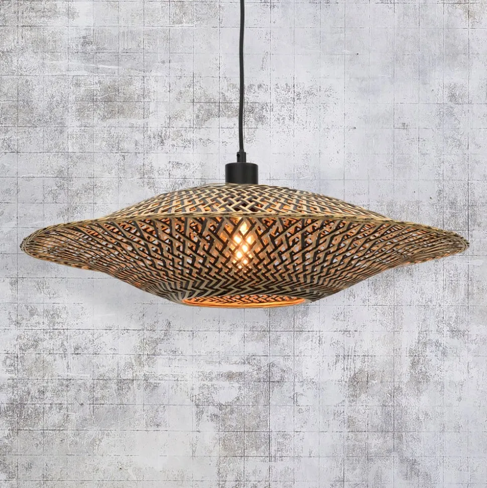 GOOD & MOJO Bali pendellampe af bambus, Ø 60 cm