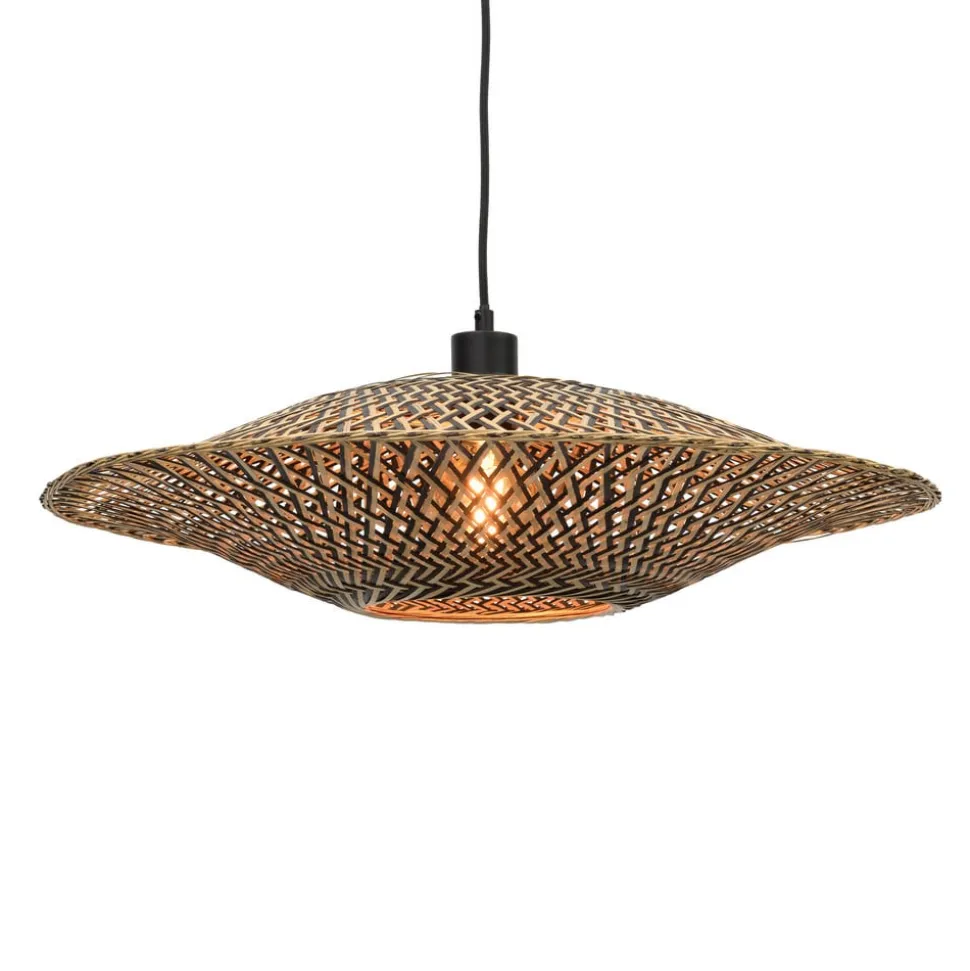 GOOD & MOJO Bali pendellampe af bambus, Ø 60 cm
