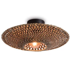 GOOD & MOJO loftlampe Bali, Ø 44 cm, sort/natur, bambus